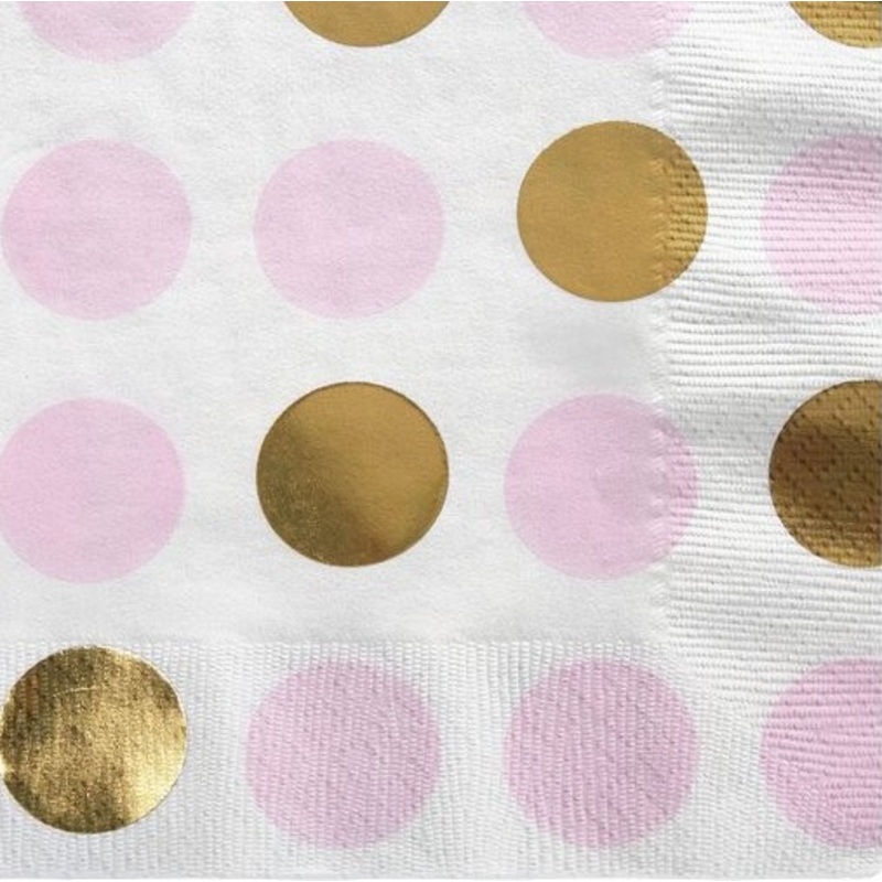 16 girls party point napkins 33cm