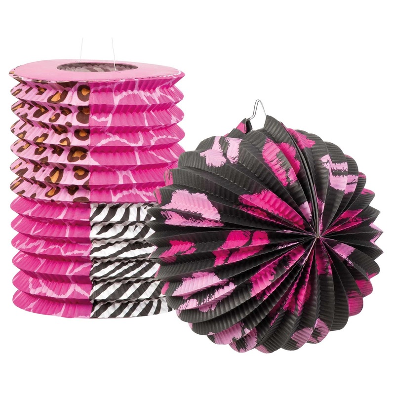 2 pink-pink princess lanterns