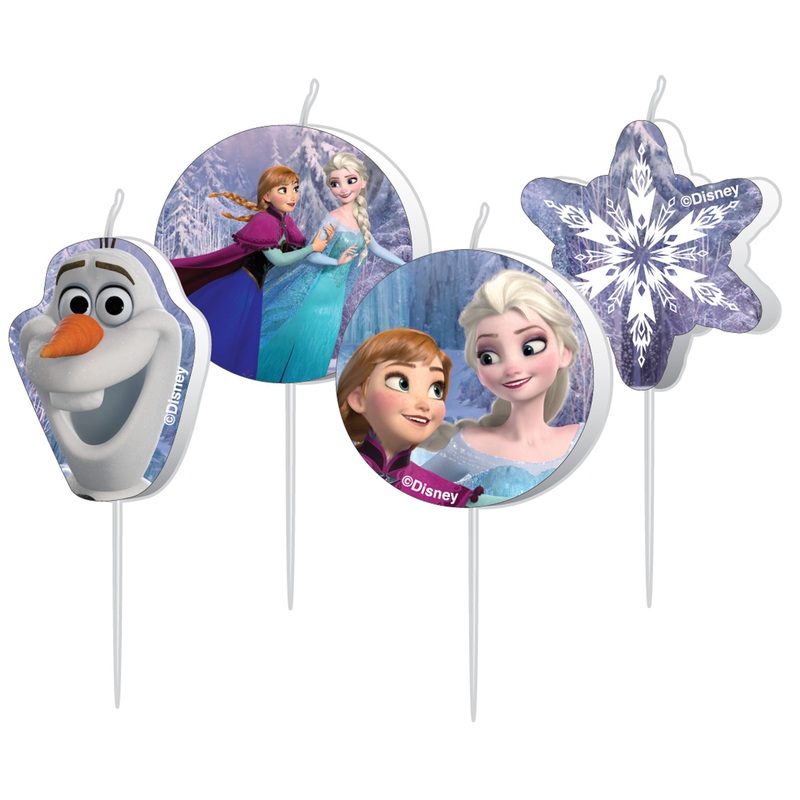 4 Frozen Eiszauber cake candles