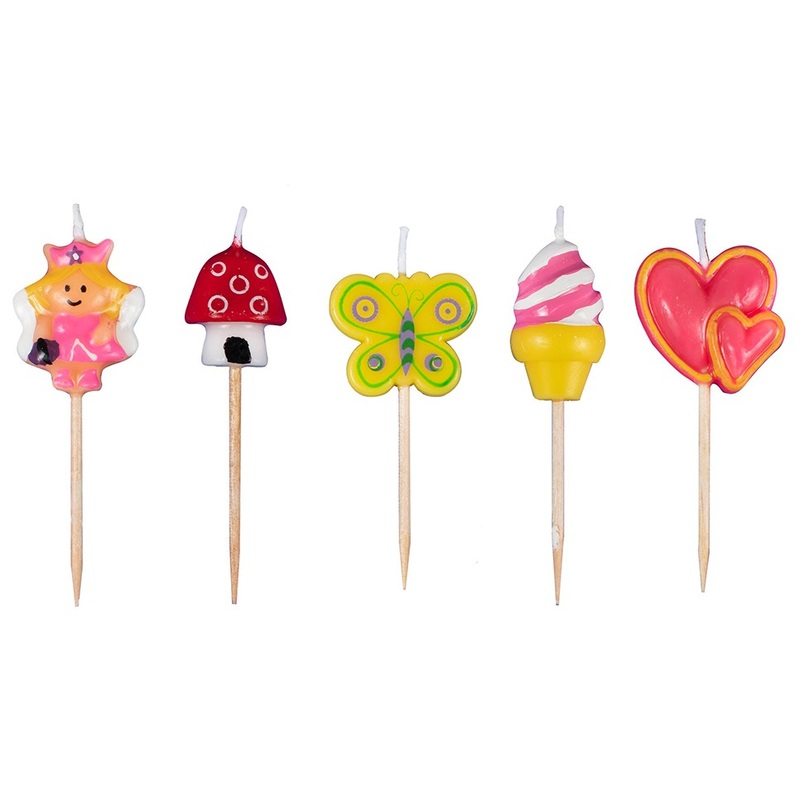 5 Birthday Princess cake candles