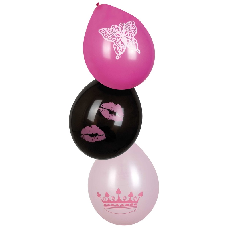 6 balloons princess party 25cm