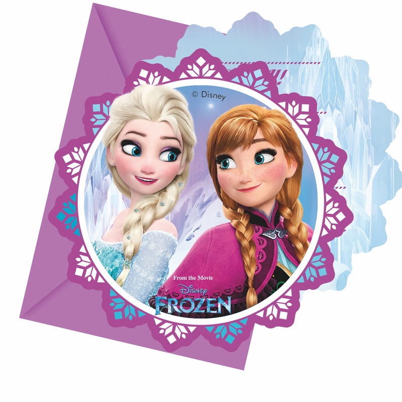 6 Frozen Northern Lights invitation cards