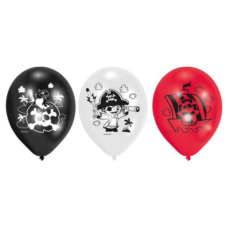 6 pirate balloons Adventurous treasure hunt