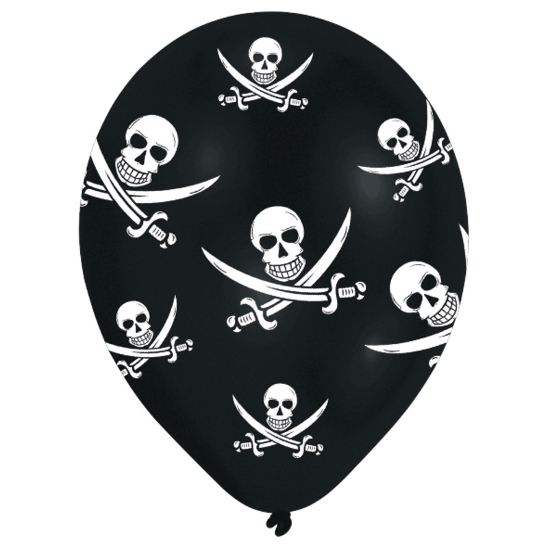 6 pirate balloons horror of the seas 28 cm