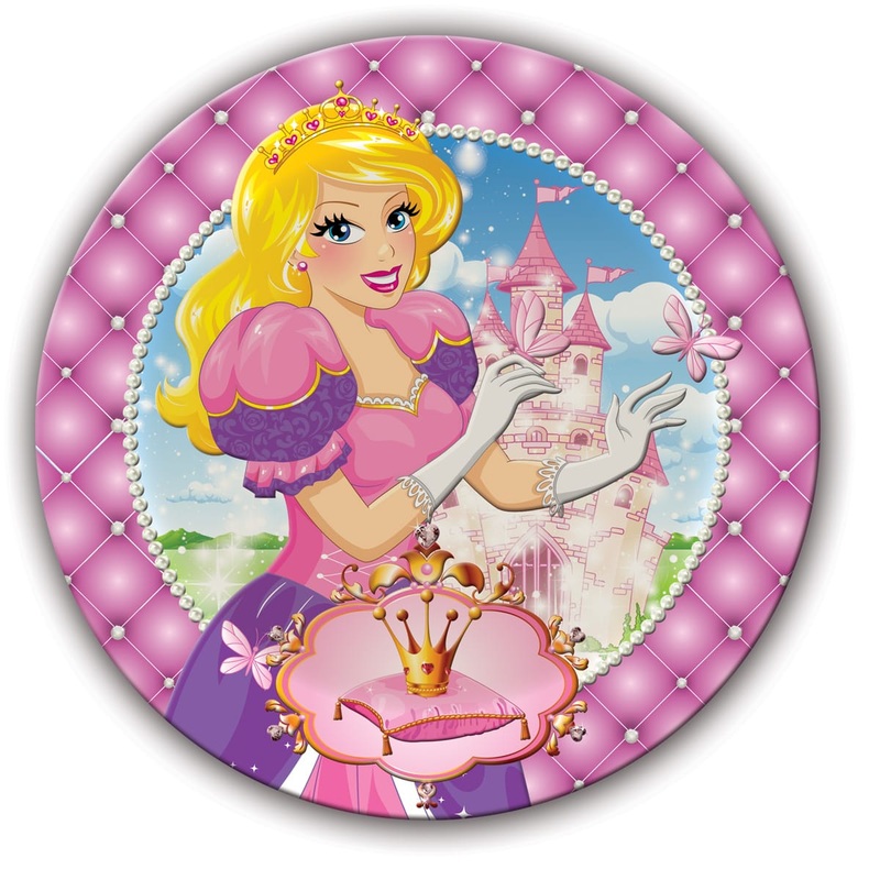 6 princess dream paper plates 23cm