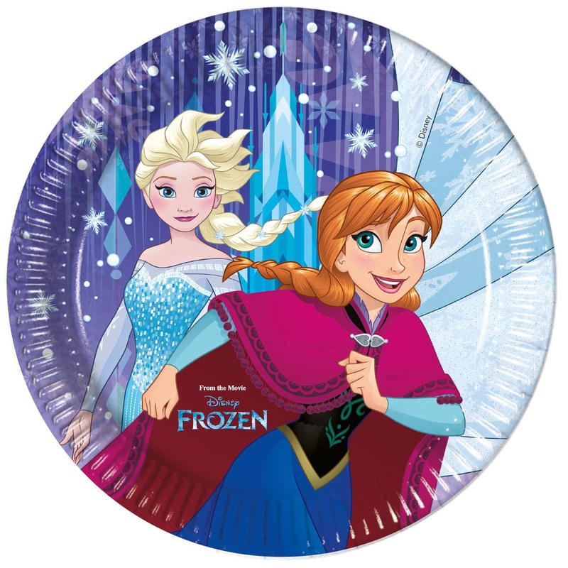 8 Frozen Kristallpalast paper plates 23cm