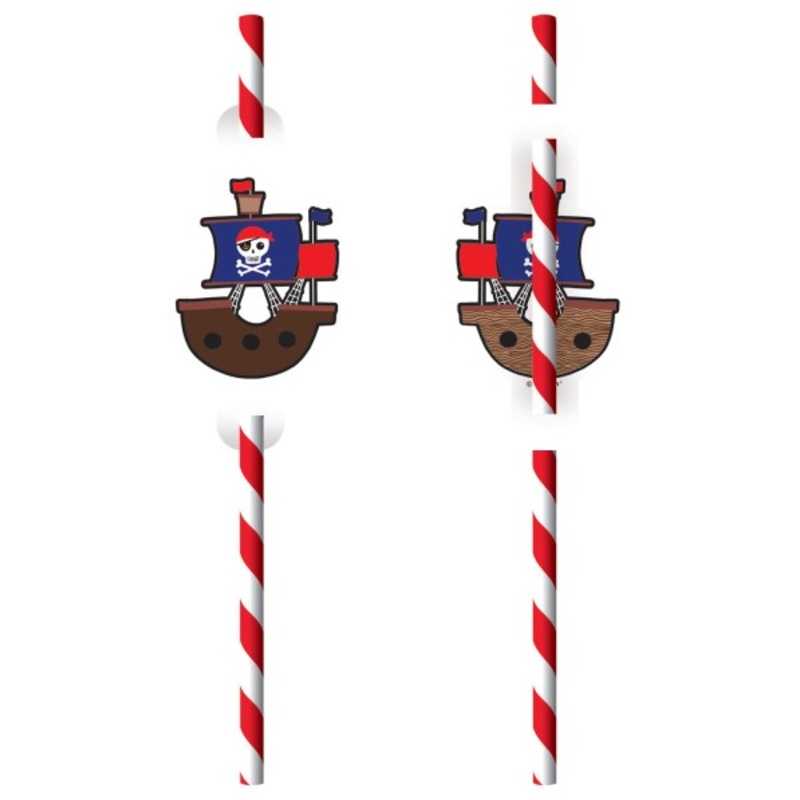 8 pirate battle drinking straws