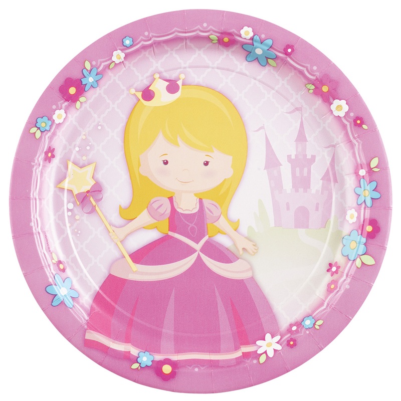 8 Princess Isabella paper plates 23cm