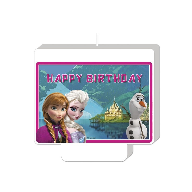 Frozen winter fairy tale cake candle