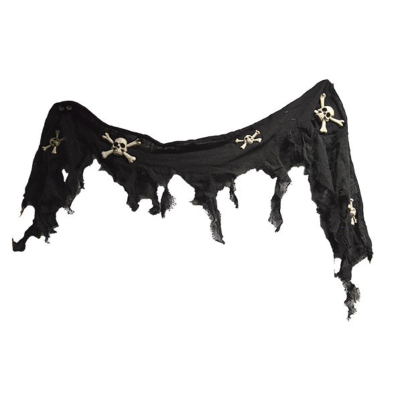 Halloween scarf with skulls 160cm