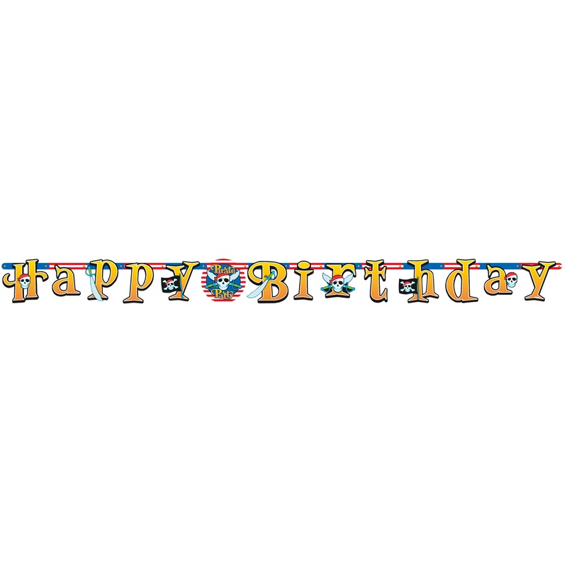 Happy Birthday Pirate Party Garland Piebald The Lake 210cm