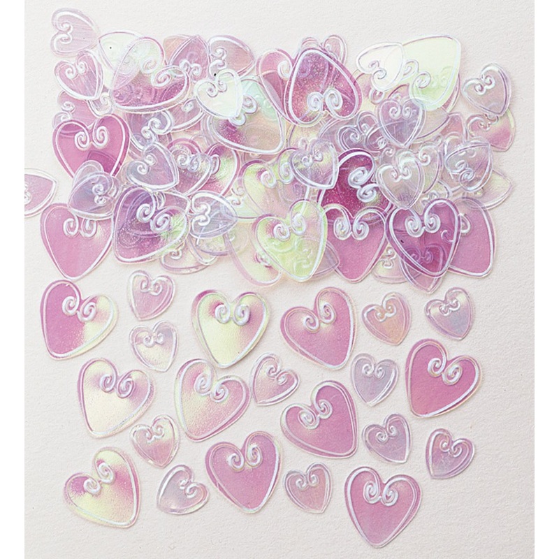 Heart sprinkle decoration Pure Romance pink 14g