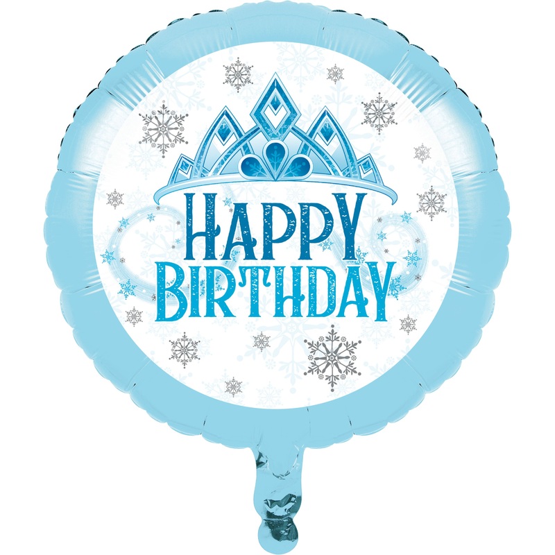 Ice princess birthday foil balloon 46cm