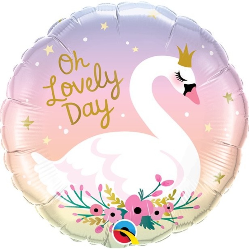Oh lovely Day swan foil balloon 46cm