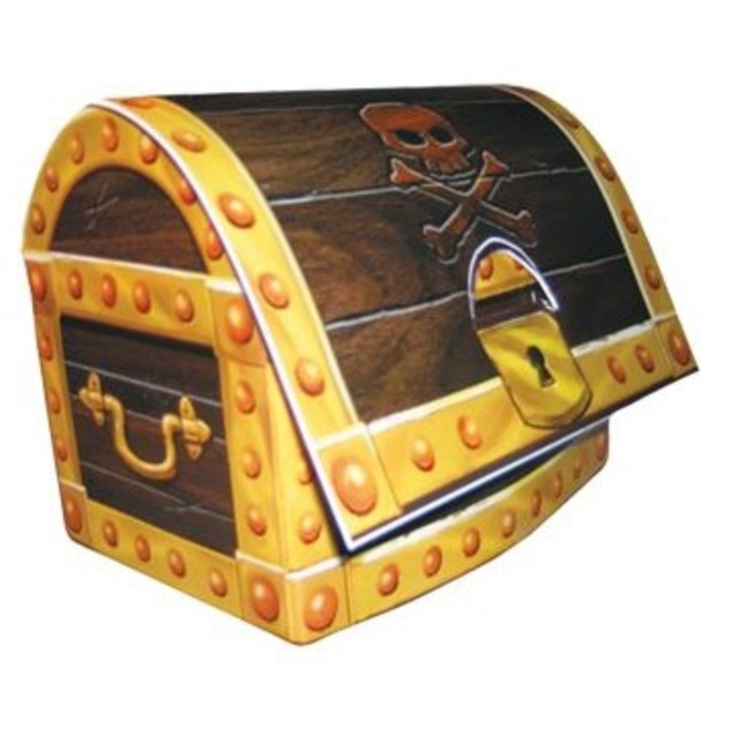 Pirate crew decoration figure treasure chest 18 x 23.5cm