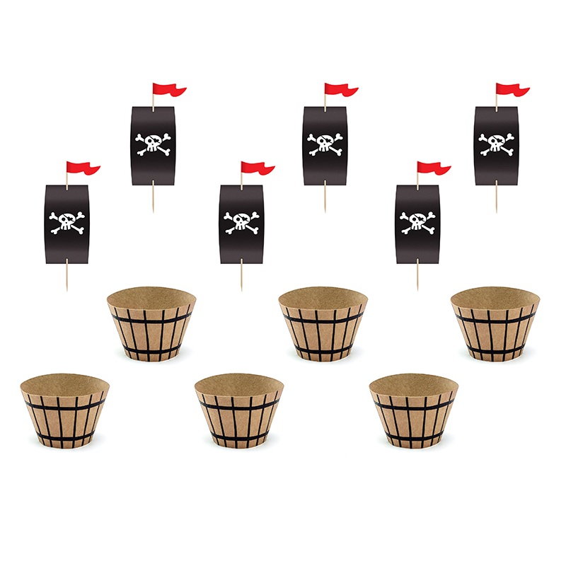 Pirate Cupcake Set 12 pieces