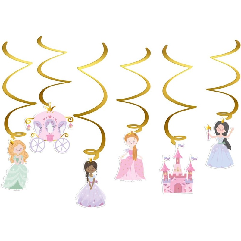 Pretty Princess spirals 6 pieces