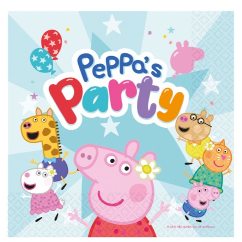 16 napkins - Peppa's Party