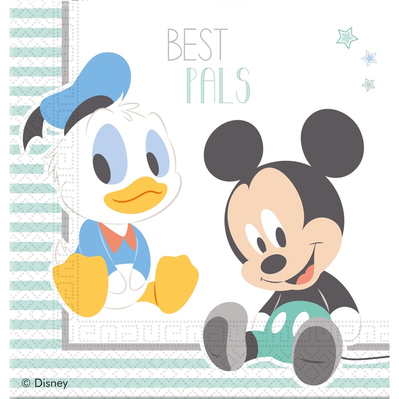 20 Mickey's crawling group napkins 33cm
