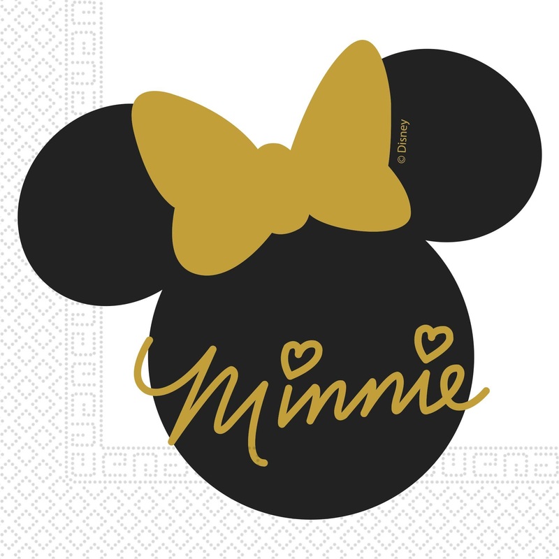 20 Minnie Mouse Goldstar napkins 33cm