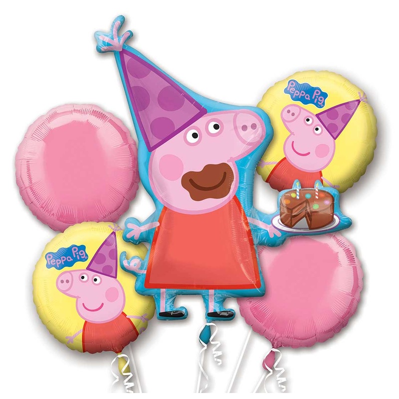 5 foil balloons happy piglet