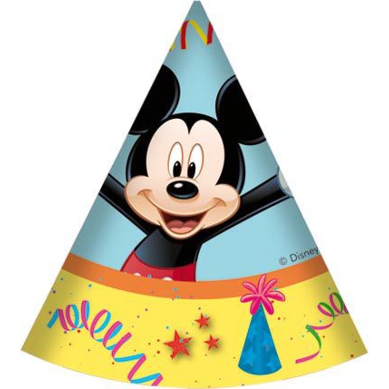 6 Mickey's party marathon hats 16cm