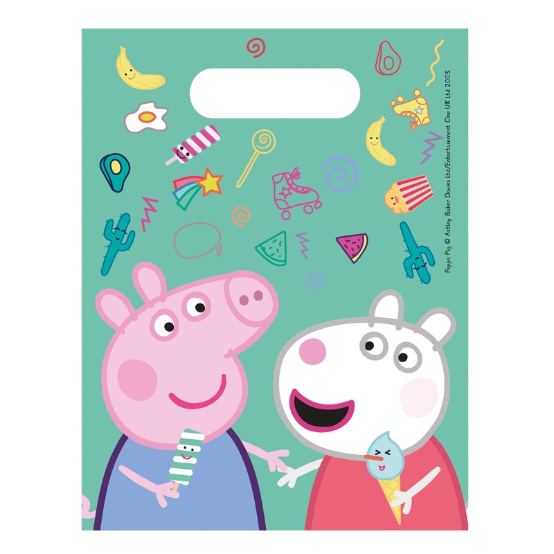 6 Peppa Pig Spieletag gift bags