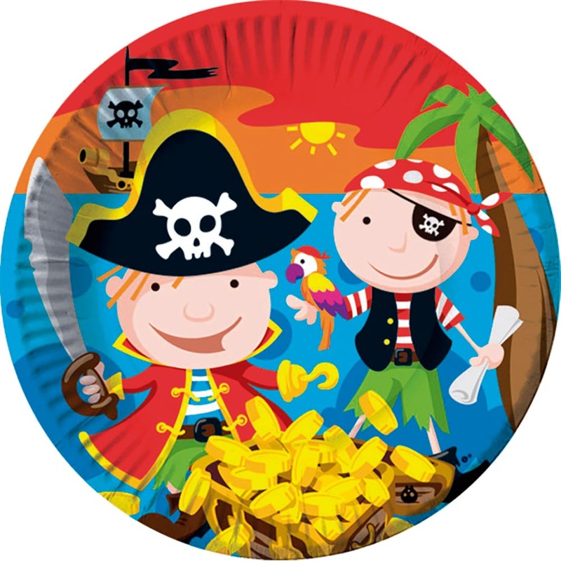 6 pirates of the caribbean plates 22cm
