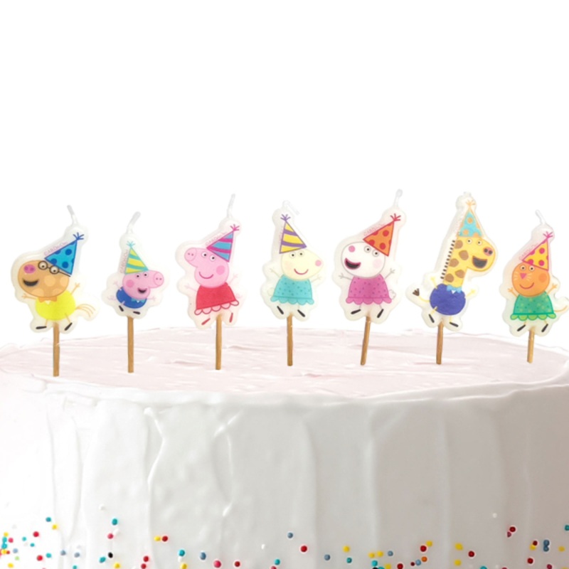 7 cake candles - Peppa's Party