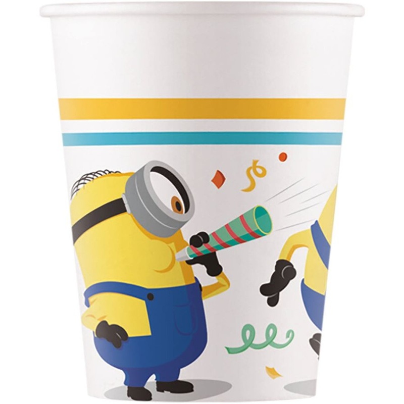 8 FSC Minions Party paper cups 200ml