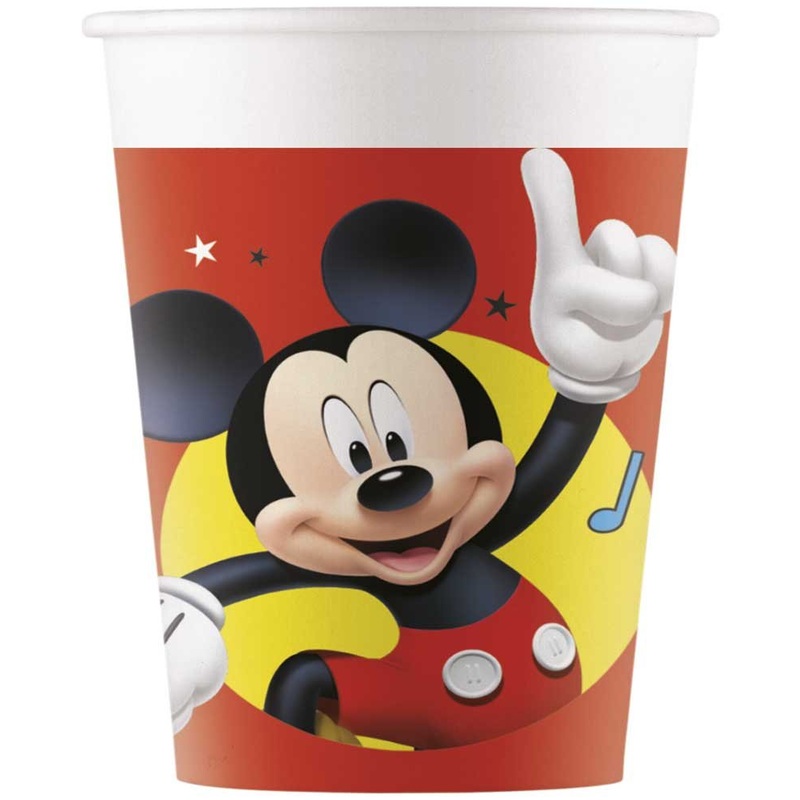 8 Happy Mickey Mouse paper cups 200ml