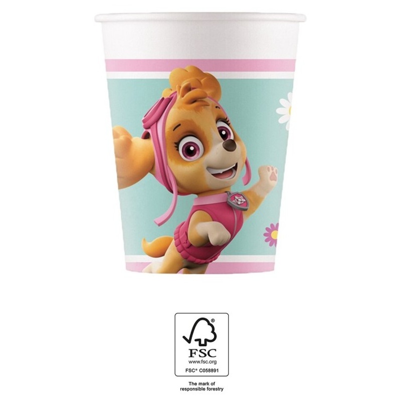 8 Life of Paw Patrol cups 200ml