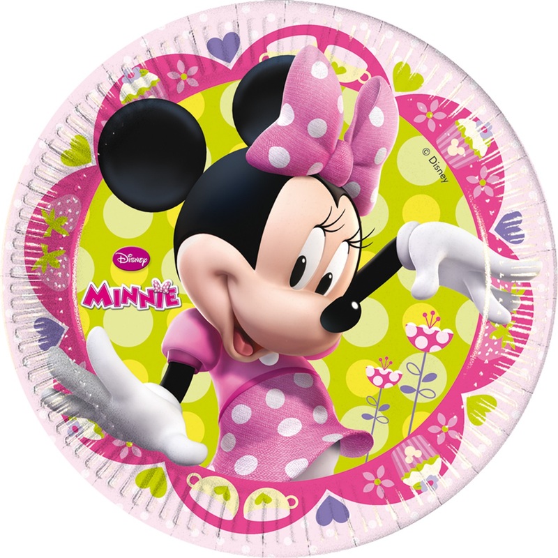 8 Minnie Mouse Glory Day paper plates 23cm