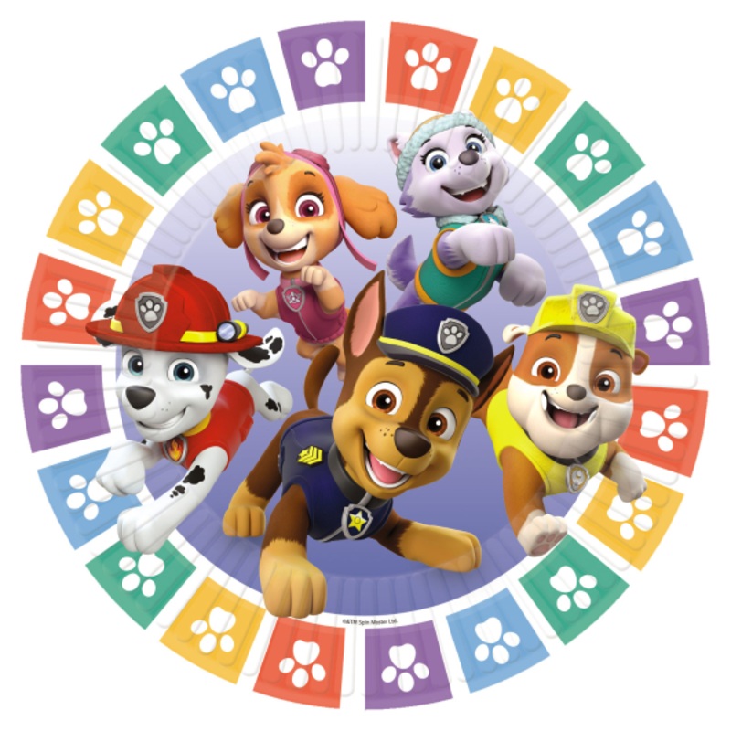8 Paw Patrol 2022 paper plates 23cm