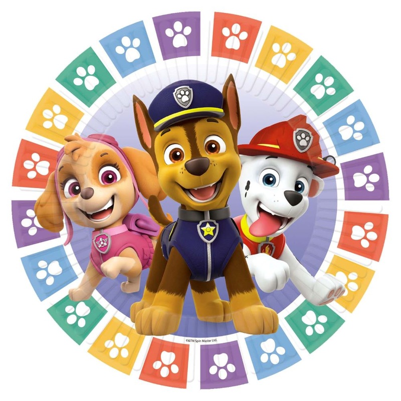 8 Paw Patrol fur heroes paper plates 18cm