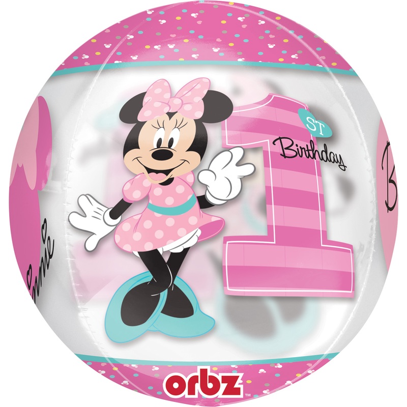 Ball balloon Minnie Mouse 1st birthday