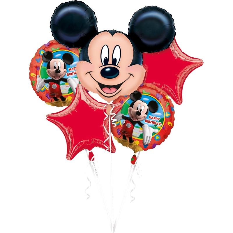 Mickey Mouse birthday foil balloon set