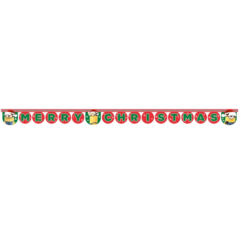 Minions Christmas Merry Christmas Banner 2m