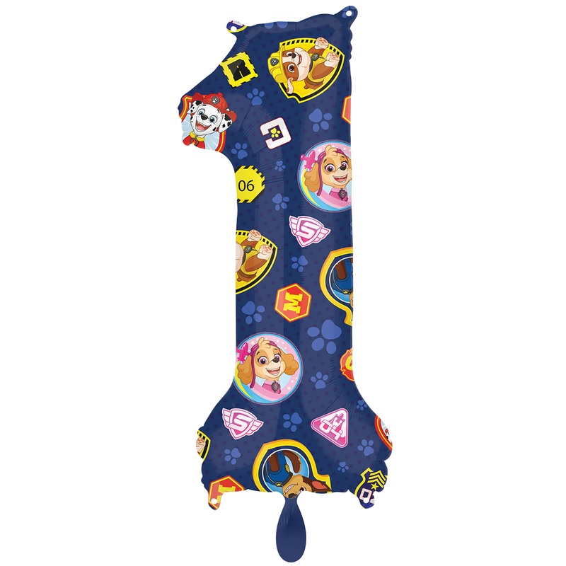 Paw Patrol 1st birthday foil balloon 86cm