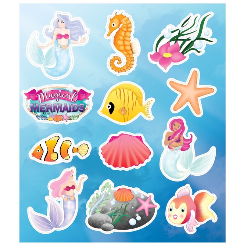 12 mermaid dream world stickers