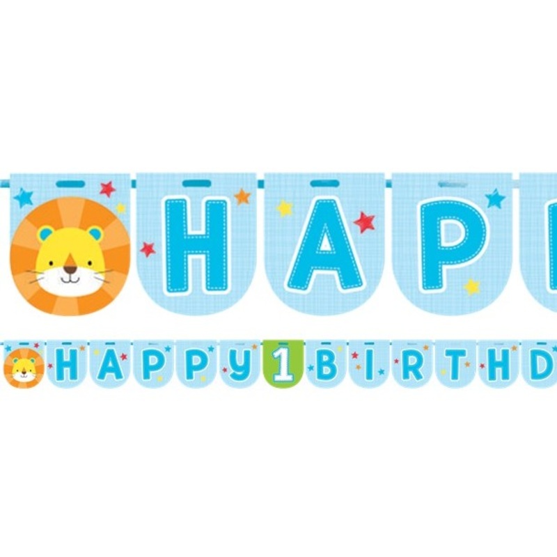 1st birthday Happy Animals garland 2.4m