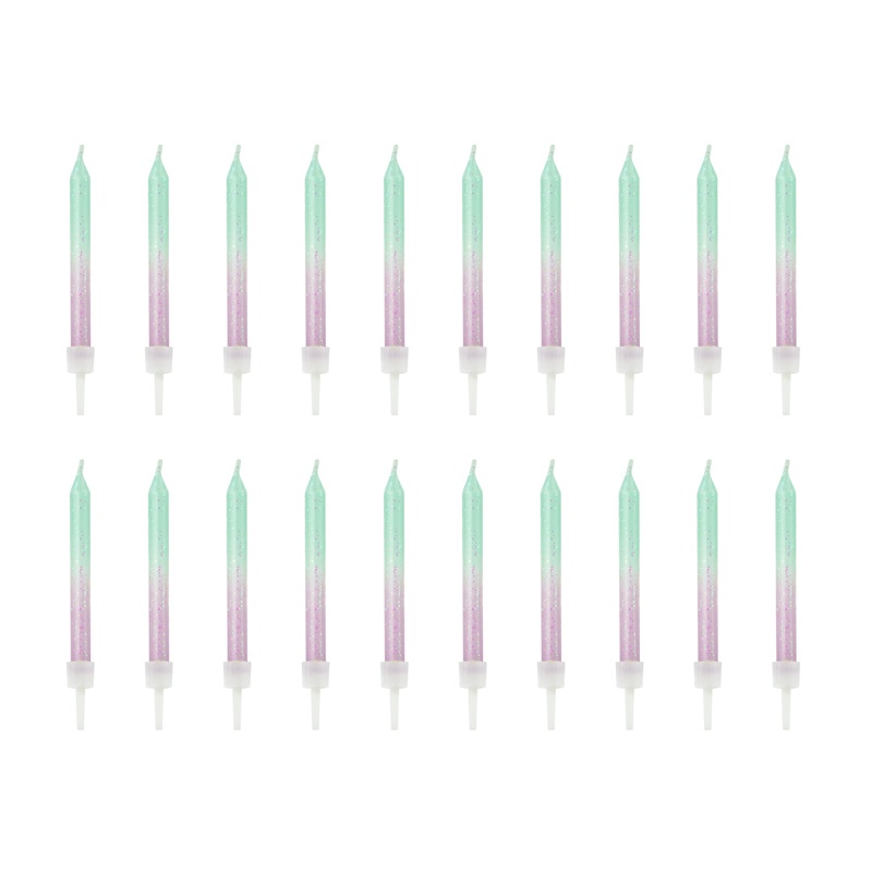 20 Mermaid Princess Cake Candles 6cm