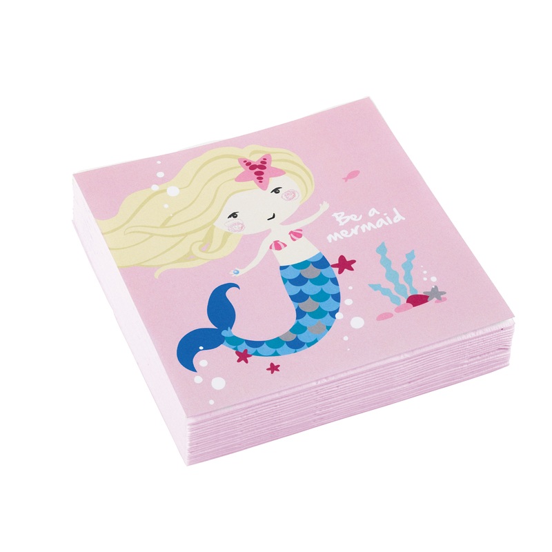 20 napkins mermaid 25 x 25cm