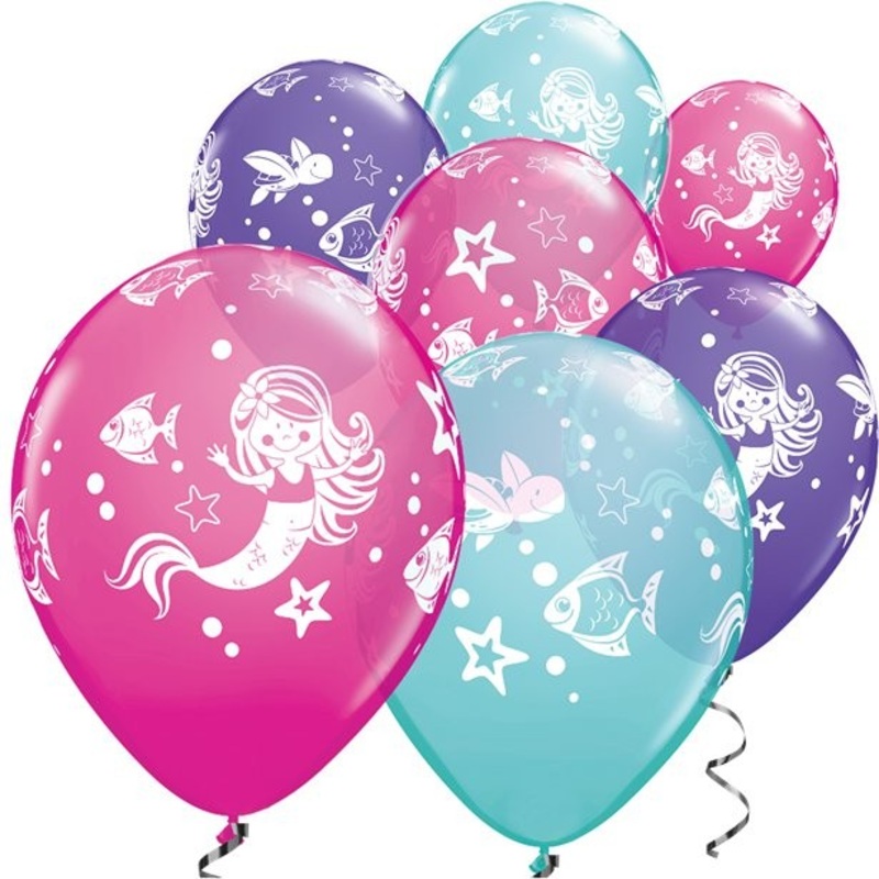 25 mermaid underwater world latex balloons