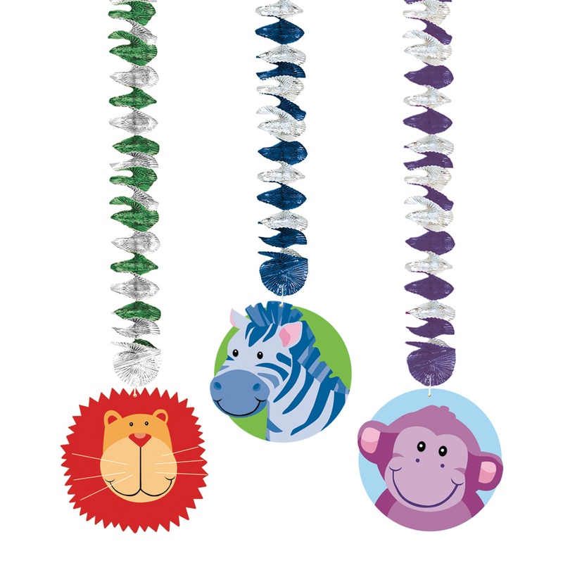3 Jungle Animals spiral hanger 76.2cm