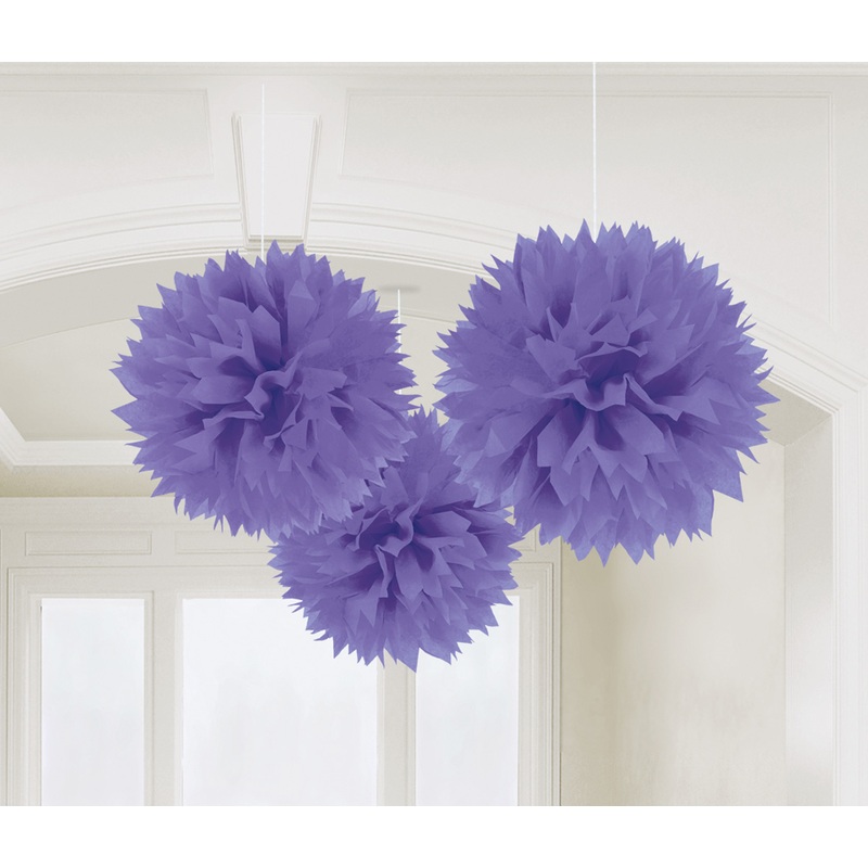 3 Romance pompoms purple