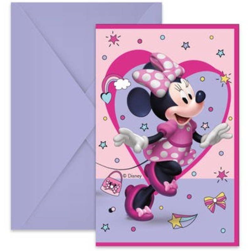 6 FSC Daisy and Minnie invitation cards