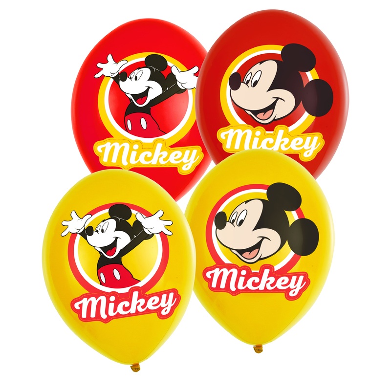 6 Happy Mickey Mouse balloons 27.5cm