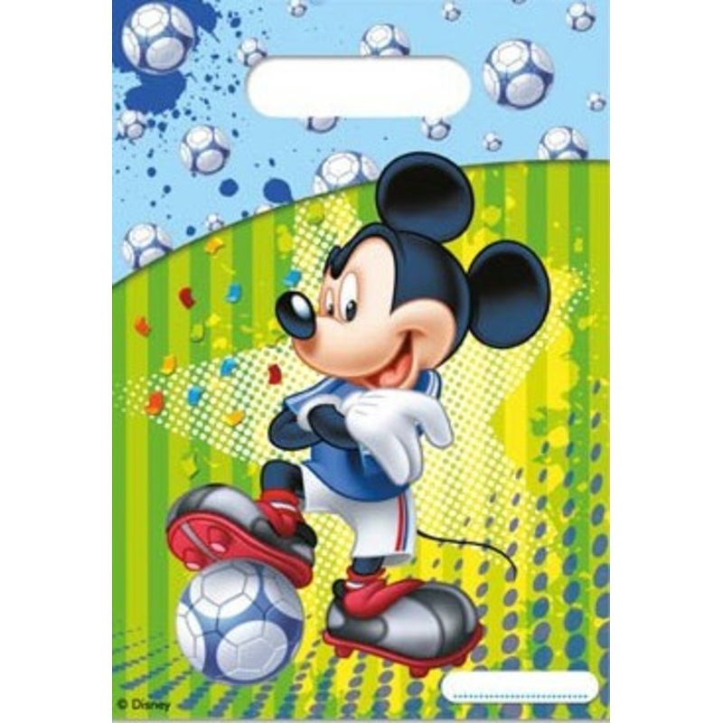 6 Mickey Mouse soccer gift bags
