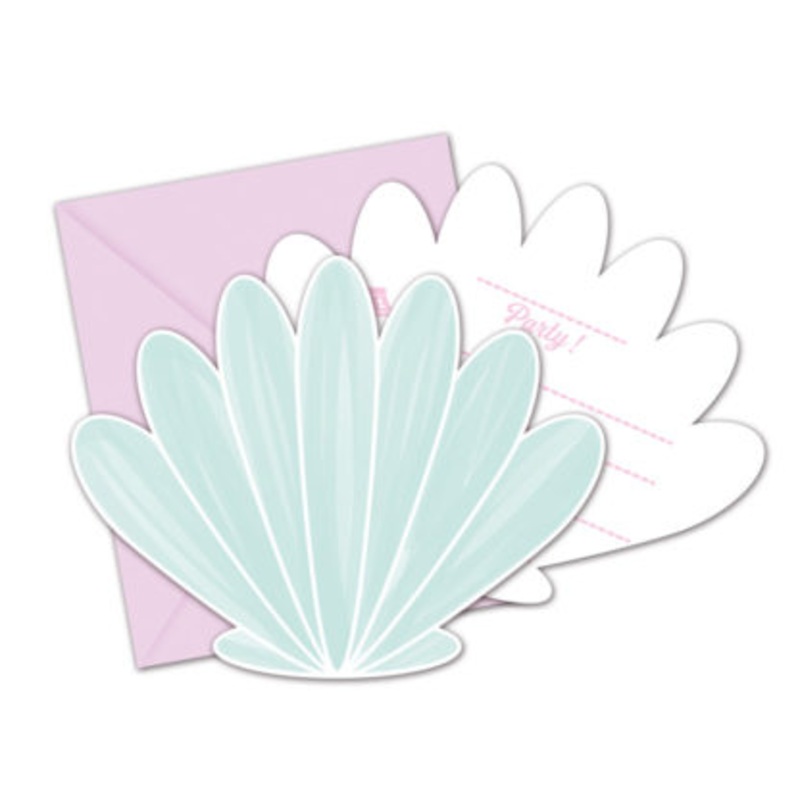 6 underwater world invitation cards